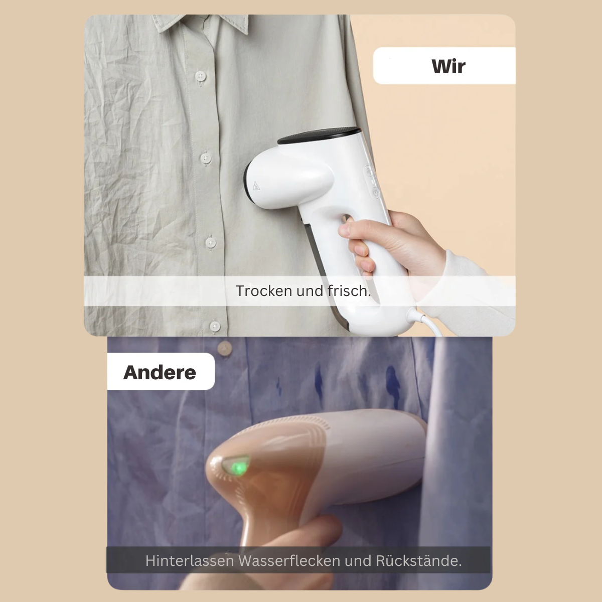 Dampfbügeleisen mit integrierter Absaugung