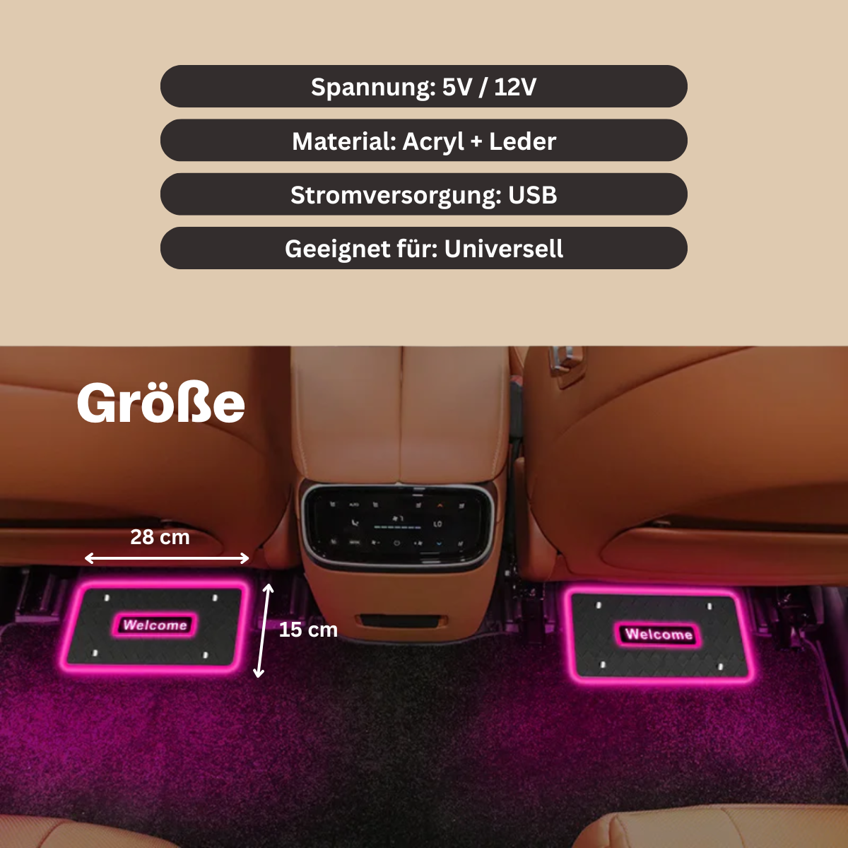 AmbientGlow™ LED Fußmatten-Set