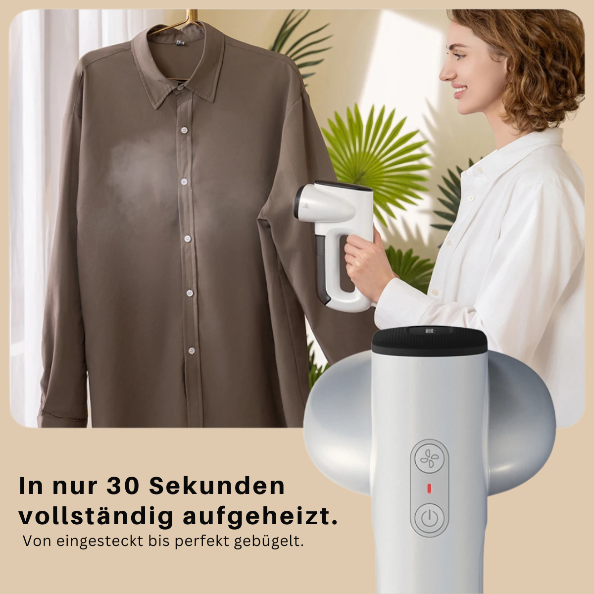 Dampfbügeleisen mit integrierter Absaugung